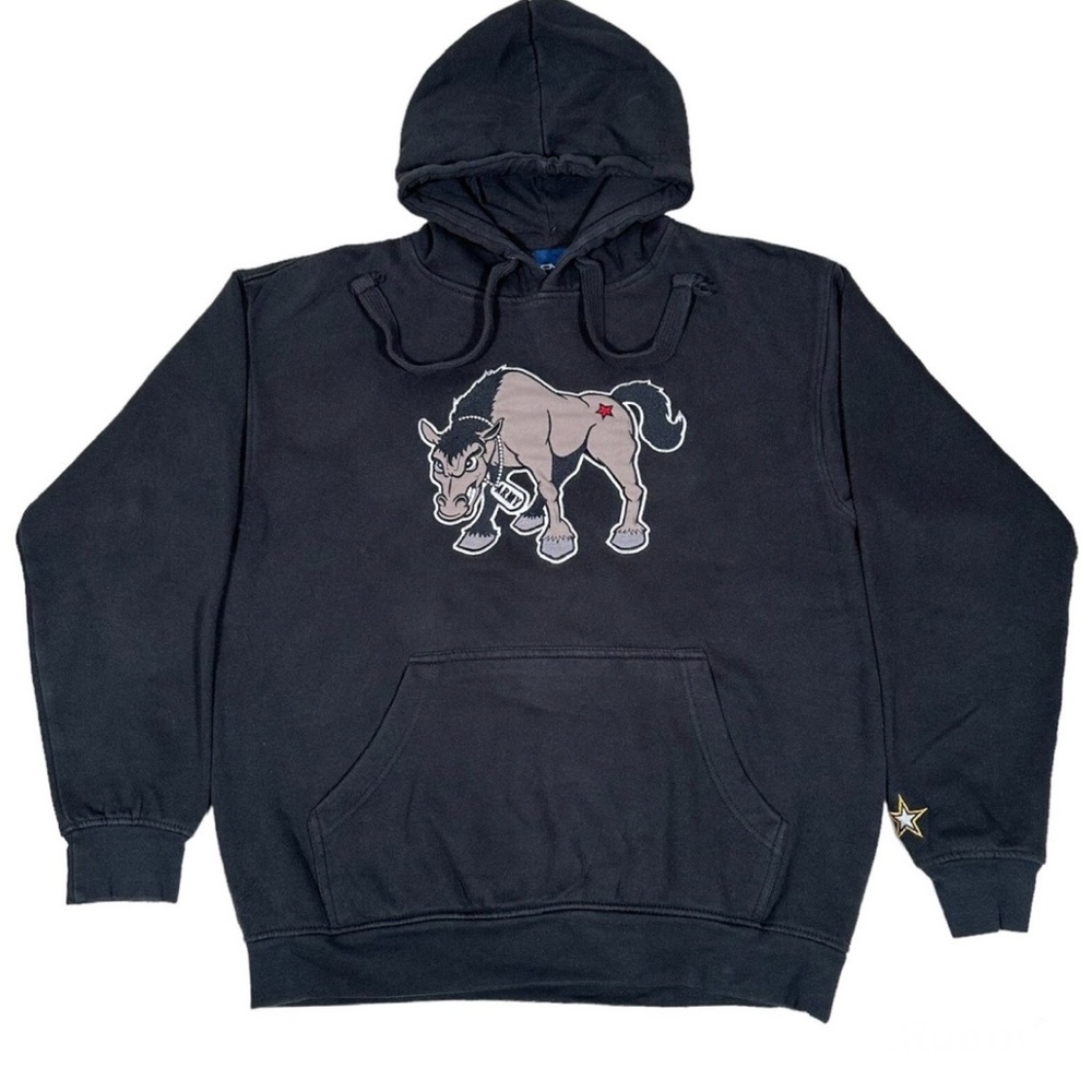 US Navy Bill the GOAT Champion Logo Blue Hoodie Sweatshirt Anchor- Large